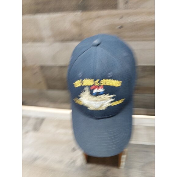 USS John C. Stennis 74 'Look Ahead' Blue W/Aircraft Carrier Logo Hook N Loop Hat - Picture 5 of 8
